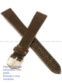 Pasek skórzany z jaszczurki do zegarka - Hirsch Lizard 01766110-1-18 M - 18 mm
