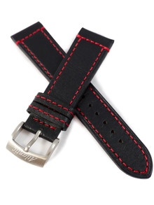 Pasek skórzany do zegarka Atlantic z serii 87463 - L87463-BK-RS - 22 mm