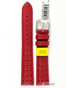 Pasek do zegarka skórzany wodoodporny - Morellato A01U3459237083 18 mm czerwony