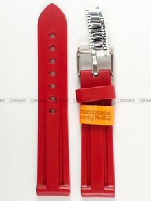 Pasek gumowy do zegarka - Morellato A01U2859198083 20mm czerwony