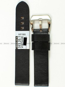 Pasek skórzany do zegarka - Diloy 383.20.1 - 20mm czarny