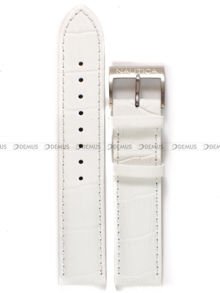 Pasek skórzany do zegarka Nautica A21030G - 20 mm biały
