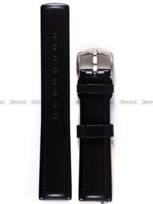 Pasek z naturalnego kauczuku do zegarka - Hirsch Accent 40478850-2-20 - 20 mm czarny