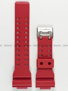 Pasek z tworzywa do zegarków Casio GA-100, GA-110, G-8900, GR-8900, GW-8900, GWX-8900 - 16 mm czerwony