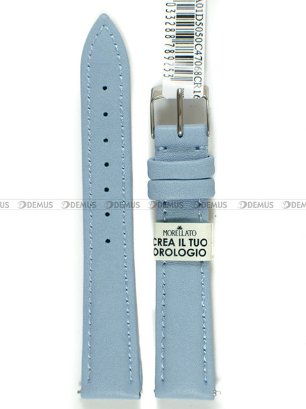 Pasek Green Collection do zegarka - Morellato A01D5050C47068CR16 - 16 mm niebieski
