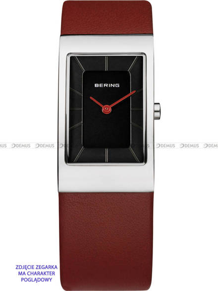 Pasek do zegarka Bering 10222-602 - 22 mm bordowy