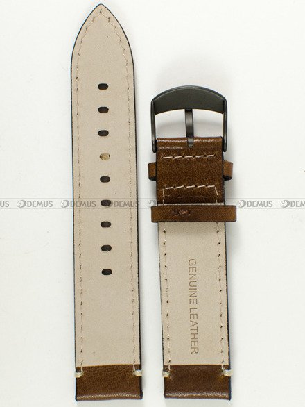Pasek do zegarka Timex PW4B09000 - PW4B09000 - 20 mm brązowy