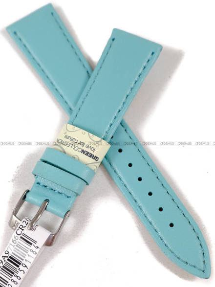 Pasek do zegarka skórzany - Morellato A01X4219A97166 20 mm niebieski