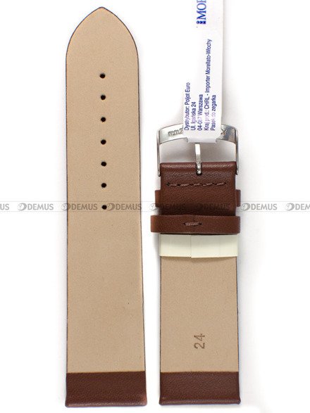 Pasek do zegarka skórzany - Morellato A01X5126875134CR24 - 24 mm brązowy