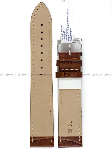 Pasek do zegarka skórzany - Morellato A01Y2269480041CR22 - 22 mm XL