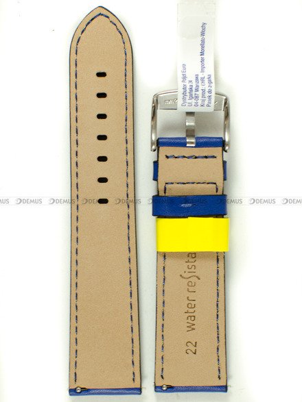 Pasek do zegarka wodoodporny skórzany - Morellato A01X5123C03065CR22 - 22 mm