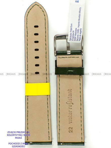 Pasek do zegarka wodoodporny skórzany - Morellato A01X5123C03070CR20 - 20 mm