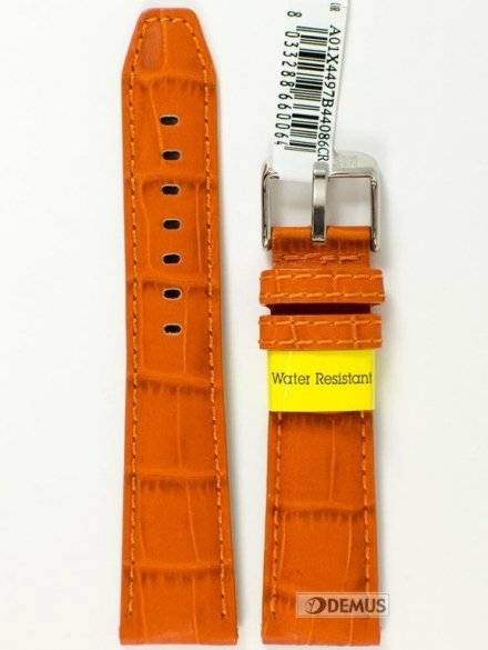 Pasek do zegarka wodoodporny skórzany - Morellato X4497B44086 22mm brązowy