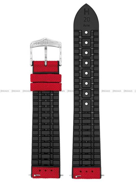 Pasek metariałowo-kauczukowy do zegarka - Hirsch Arne 0925090120-2-20 - 20 mm