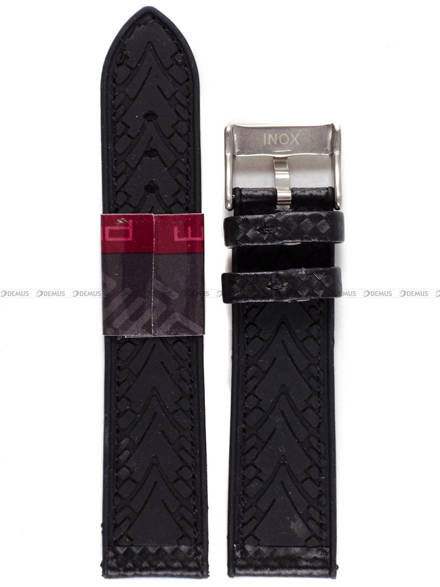 Pasek silikonowo-karbonowy do zegarka - Diloy 400.22.1 - 22 mm