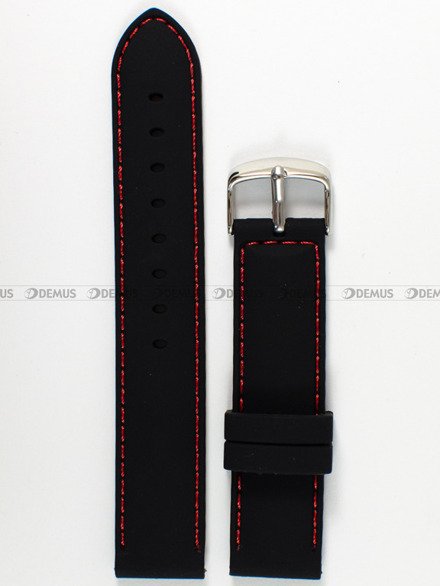 Pasek silikonowy do zegarka - Chermond PG10.20.1.4 - 20 mm czarny