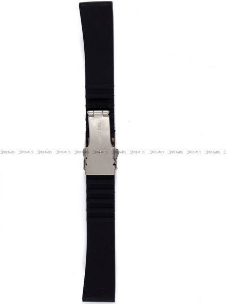 Pasek silikonowy do zegarka - Chermond PG6.20.1 - 20 mm czarny