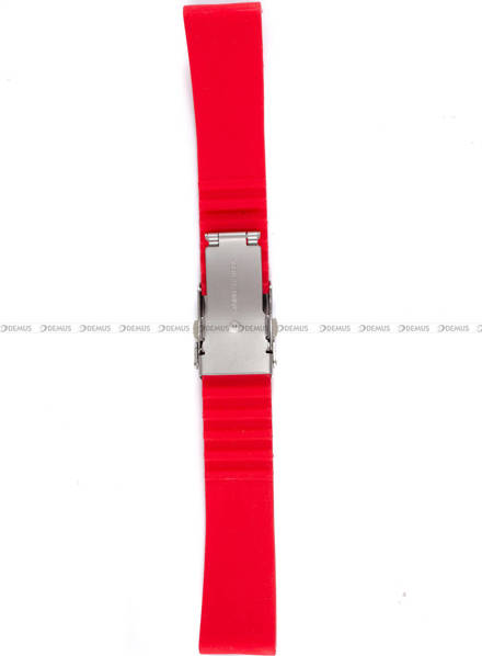 Pasek silikonowy do zegarka - Chermond PG6.22.4 - 22 mm czerwony
