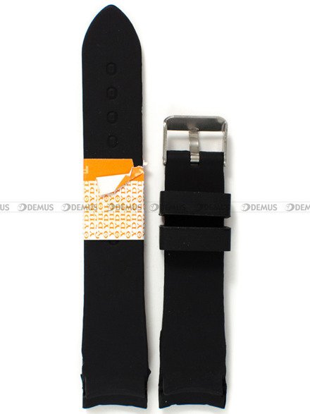 Pasek silikonowy do zegarka - Diloy S252C.20.1 - 20 mm czarny