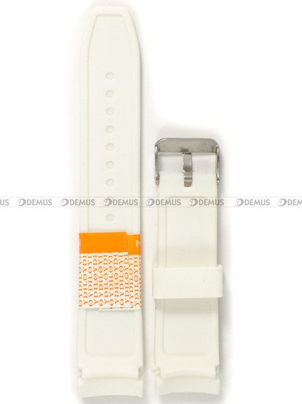 Pasek silikonowy do zegarka - Diloy S252C.22.22 - 22 mm biały
