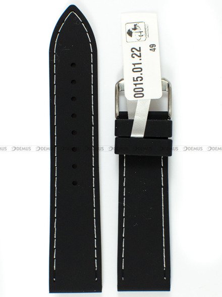 Pasek silikonowy do zegarka - Horido 0015.01W.22S - 22 mm