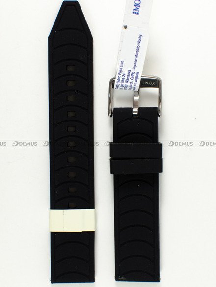 Pasek silikonowy do zegarka - Morellato A01X4985187862CR20 - 20 mm czarny