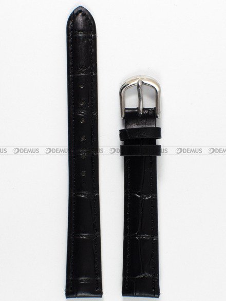 Pasek skórzany do zegarka Bisset - PB48.14.1 - 14 mm czarny