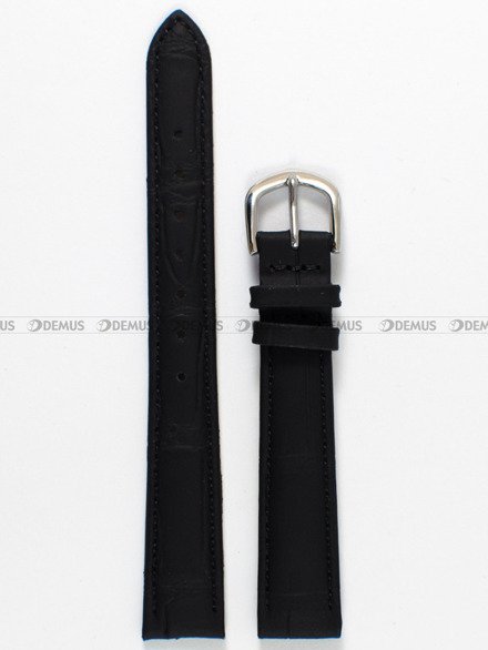 Pasek skórzany do zegarka Bisset - PB78.14.1 - 14 mm czarny