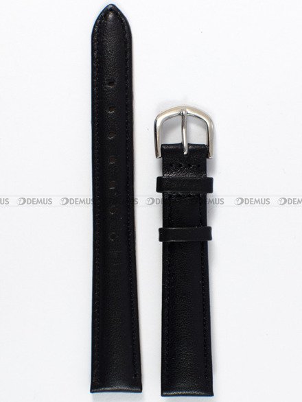 Pasek skórzany do zegarka Bisset - PB91.14.1 - 14 mm czarny