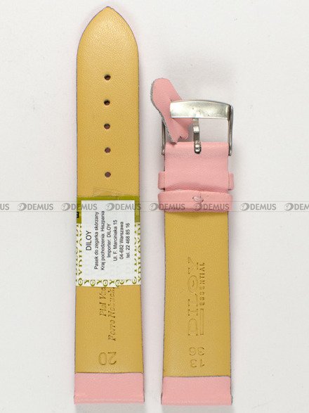Pasek skórzany do zegarka - Diloy 301.20.13 - 20 mm