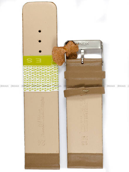 Pasek skórzany do zegarka - Diloy 327.24.17 - 24mm beżowy