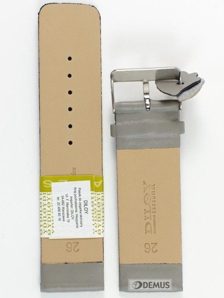 Pasek skórzany do zegarka - Diloy 327.26.7 - 26 mm