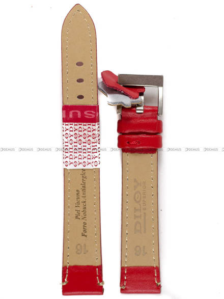 Pasek skórzany do zegarka - Diloy 373.16.6 - 16 mm