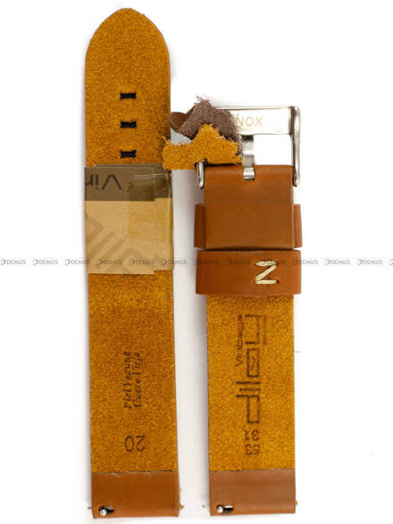 Pasek skórzany do zegarka - Diloy 383.20.3 - 20mm brązowy