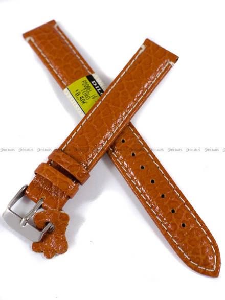 Pasek skórzany do zegarka - Diloy P206EL.16.3 - 16mm brązowy