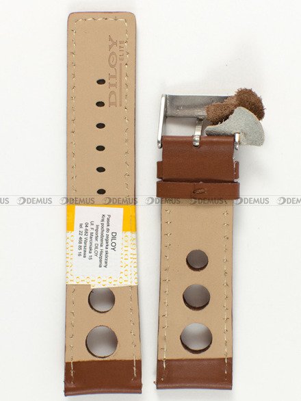 Pasek skórzany do zegarka - Diloy P355.24.8 - 24 mm brązowy