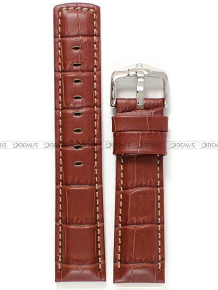 Pasek skórzany do zegarka - Hirsch Grand Duke 02528070-2-22 - 22 mm brązowy