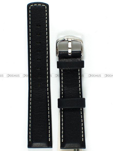 Pasek skórzany do zegarka - Hirsch Mariner 14502150-2-20 - 20 mm czarny