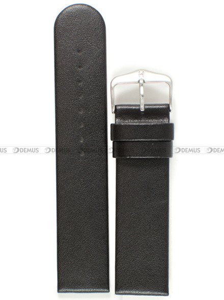 Pasek skórzany do zegarka - Hirsch Scandic L 17872050-2-24 - 24 mm czarny