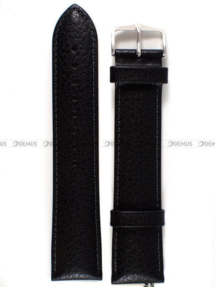 Pasek skórzany do zegarka - Kansas XL 01502250-2-22 - 22 mm czarny