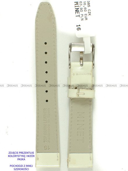 Pasek skórzany do zegarka - Minet MSOUI12 - 12 mm