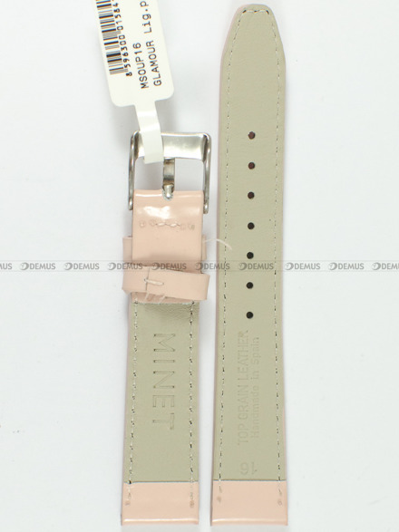 Pasek skórzany do zegarka - Minet MSOUP16 - 16 mm