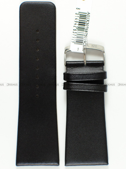 Pasek skórzany do zegarka - Morellato A01X3076875019CR30 - 30 mm czarny