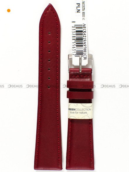 Pasek skórzany do zegarka - Morellato A01X4219A97081CR14 14 mm czerwony
