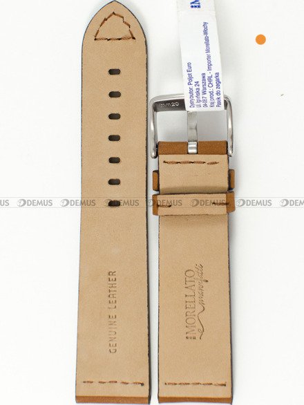 Pasek skórzany do zegarka - Morellato A01X4683B90037CR20 - 20 mm brązowy