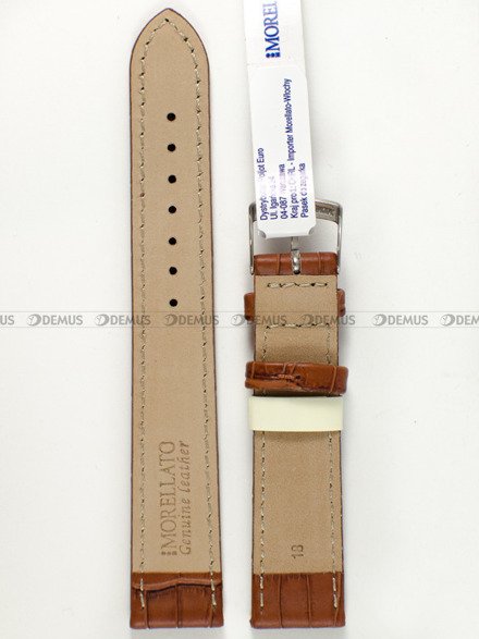 Pasek skórzany do zegarka - Morellato A01X4934A95041CR18 - 18 mm brązowy