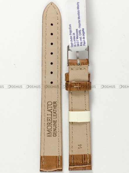 Pasek skórzany do zegarka - Morellato A01X4934A95044CR14 - 14 mm brązowy