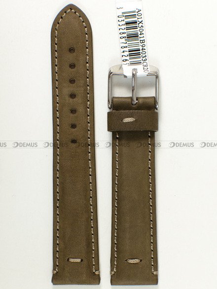 Pasek skórzany do zegarka - Morellato A01X5041B94033CR20 - 20 mm brązowy