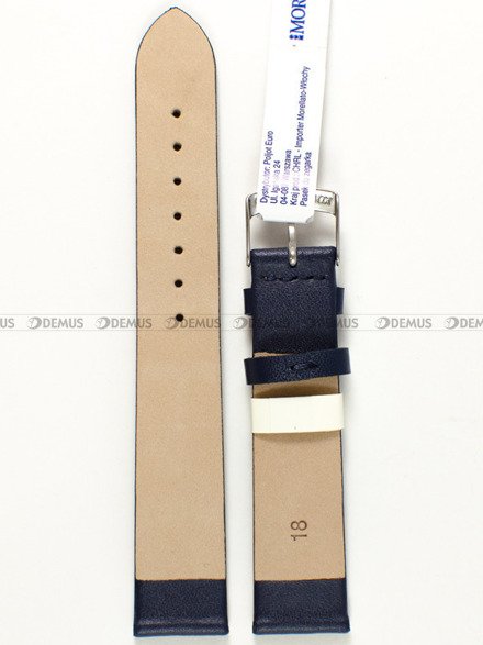 Pasek skórzany do zegarka - Morellato A01X5126875062CR18 - 18 mm niebieski