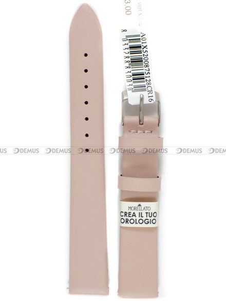 Pasek skórzany do zegarka - Morellato A01X5200875128CR16 - 16 mm
